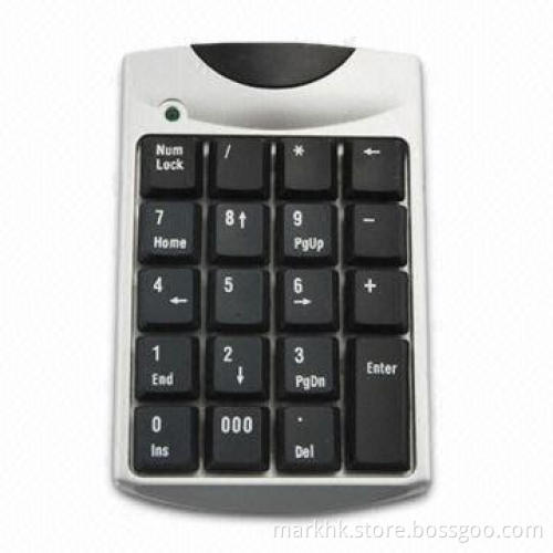 Numeric Keyboard with 19 Keys, Solid/Durable Structure and 10 Million Key Stroke Lifespan